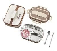 UrbanHui Leak Proof Stainless Steel Lunch Box With Insulated Compartments Designed For Food Temperature Maintenance And Microwave Safe Convenience(K)