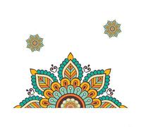 UrbanHui Mandala Lotus Vinyl Wall Sticker Flower Datura Zen Decor Decals for Home Room Living Room Bar Supermarket
