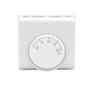 UrbanHui Mechanical Thermostat with Rotary Knob, for Central Heating Control in Electric Heating Film and Cable Systems, White Color Temperature Regulator