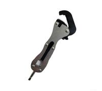 UrbanHui Mini Self-Adjusting 2 in 1 Wrench Tool Plumber's Compact Pipe-Stubby Spanner with Screwdriver Head for Tight Spaces for Under Sink Plumbing & HVAC Repair