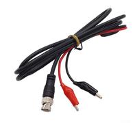 UrbanHui Oscilloscope Test Probes Cable with BNC Q9 to Double Alligator-Clips, Pure Copper Core PVC Insulation for Reliable Measurement, 1m/1.5m Black Red Pair(1m)