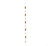 UrbanHui Owl Rain Chain For Eaves Decorative Outdoor Garden Rainwater Management Solution Artistic Iron Owl Yard Rain Chain For Courtyard Spaces