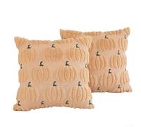 UrbanHui Pumpkin Design Decorative Pillow Covers For Fall Season And Thanksgiving Home Ambiance(Light orange)
