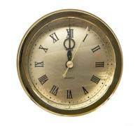 UrbanHui Quartz Clock Insert Movement Roman Numbers DIY Replacement Parts Gold Dial Silent Movement for Clock Making 103MM