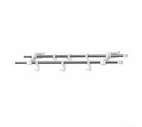 UrbanHui Radiator Towel Rail Double Pole Stainless Steel 6 Hooks Heavy Duty Space Saving Rust Resistant No Drill for Bathroom Laundry Drying Storage(40cm)