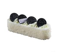 UrbanHui Realistic Fruit Cake Model Photography Prop Home Decoration Display Ornament for Bakery Cafe Kitchen Dining Room 12cm Length 3.5cm Height(4)