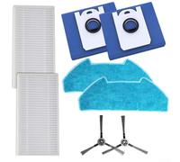 UrbanHui Replacement Filter Mop Cloth Bag and Side Brush Kit for bObsweep For Ultra Vision Vacuum Compatible with Pet Hair Dust Home Cleaning(A)