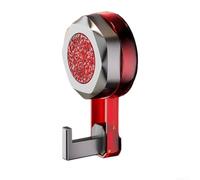 UrbanHui Rotating Suction Cup Hook 360 Degree Turn Heavy Duty Bathroom Towel Hanger No Drill Wall Mount for Glass Mirror Tiles Kitchen Utensil Storage Grey ABS 99mm(red)