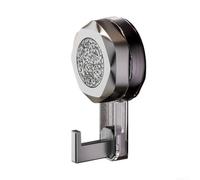 UrbanHui Rotating Suction Cup Hook 360 Degree Turn Heavy Duty Bathroom Towel Hanger No Drill Wall Mount for Glass Mirror Tiles Kitchen Utensil Storage Grey ABS 99mm(Grey)