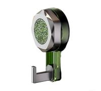 UrbanHui Rotating Suction Cup Hook 360 Degree Turn Heavy Duty Bathroom Towel Hanger No Drill Wall Mount for Glass Mirror Tiles Kitchen Utensil Storage Grey ABS 99mm(Green)