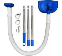 UrbanHui Self-Propelled Automatic Pool Vacuum, Water Circulation Cleaning System for Dirt and Debris, Extendable Reach for Various Pool Depths(Blue, 3 Sections)