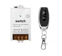 UrbanHui Single Channel Wireless Remote Control Switch RF433MHz 220V AC With Manual, Self Locking And Interlocking Control Modes(white)