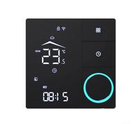 UrbanHui Smart WiFi Temperature Controller For Underfloor And Water Heating Systems Designed For Remote Control, Child Lock, And Management(3A-black)