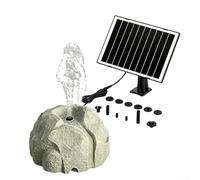 UrbanHui Solar Bird Bath Fountain, Automatic Water Feature for Garden, Attracts Wildlife, Outdoor Decor, White(white)