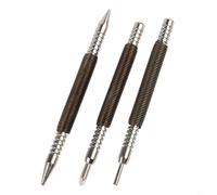 UrbanHui Spring Loaded Center Pin Punch Set, 3pc Steel Nail Setter Kit | 1/8 in and 3/32 in Tips, for Woodworking, Door Hinge Pin Removal and Precise Marking