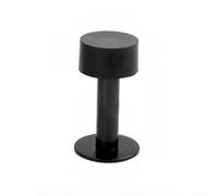 UrbanHui Stainless Steel Door Stopper With Brushed Finish And Rubber Bumper For Low Maintenance Door Management(80mm black)