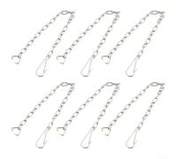 UrbanHui Stainless Steel Toilet Tank Stop Chain With Hook And Ring For Consistent Performance In Humid Environments(6PCS)