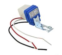 UrbanHui Street Light Controller Automatic Switch AC/DC 12V-220V 10A Photo Control Sensor for Outdoor Road Garden Yard Park Security Lighting Dusk to Dawn White Blue(12V)