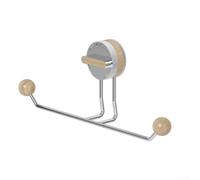 UrbanHui Suction Cup Towel Rack Stainless Steel Rod Wall Mounted Rust Resistant Towel Holder Tool Installation for Bathroom Kitchen Bedroom Compact Storage Organiser(Beige)