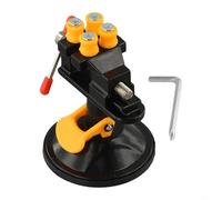 UrbanHui Table Clamp Vise 360 Degree Rotating Suction Cup Base Adjustable Aluminum Alloy Mini Bench Vice for Carving Painting Model Assembly Black Silver 0-30mm(Black)