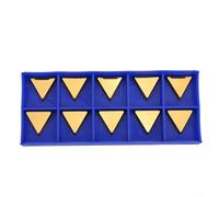 UrbanHui TPMR160304 YBC251 Carbide Turning Inserts 10pcs for CNC Lathe Machining Professional Cutting Tools TPMR160304 Replacement Inserts for Semi Finishing Finishing Industrial Metal Tools