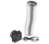 UrbanHui USB Smoke Absorber Exhaust Fan Adjustable Speed Plastic Fume Extractor with Duct Soldering Workshop Kitchen Bathroom Multi Size Options(Fan plus 6m pipe)