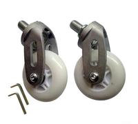 UrbanHui Waveboard Replacement Wheels 80mm With Aluminum Alloy Mounting Bracket For Casterboard Skateboards Performance Upgrade(white)