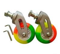 UrbanHui Waveboard Replacement Wheels 80mm With Aluminum Alloy Mounting Bracket For Casterboard Skateboards Performance Upgrade(colorfull)