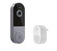 UrbanHui Wireless Video Doorbell 1080p With Two Way Audio Communication, For Night-Vision Technology, WiFi Connection And Smart Human Detection For Door Security(gray)