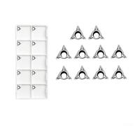 UrbanHui10PCS R Angle & C Angle Blades for Mini Chamfering Machine,Alloy Deburring Tool Inserts for Metal, Wood, Aluminum, Steel, Acrylic Materials,Professional Edge Trimming Set(C angle)