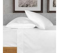 URBANHUT 700 Thread Count Luxury Queen Sheets Set, Solid Cotton Sheets (4 Pc Set) Quality - Sateen Sheets for Queen Size Bed - Smooth Soft & Thick Sheets with 15" Deep Pocket (White)