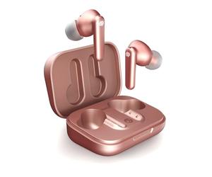 Urbanista London True Wireless Earbuds Headphones with Active Noise Cancelling, 25 Hours Playtime, Touch Controls & 6 Microphones for Clear Calling, Bluetooth 5.0 Earphones, Pink