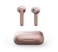Urbanista Paris True Wireless Earphones 20H Playtime Wireless Charging Case, Bluetooth 5.0, Noise Cancelling Earphones with Touch Controls + Built-in Mic, Compatible with Android and iOS - Rose Gold
