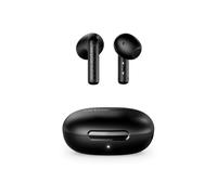 Urbanista Adaptive Noise Cancelling Earphones, ANC Open Fit Earbuds with 6 Mics, Bluetooth 6, Multipoint and IPX4, Touch Control, Santa Monica - Black