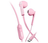 Urbanista Wired Earbuds, Tangle Free USB C Earphones Wired Call-Handling with Microphone, USB Type C Headphones Wired Stereo Input, Button Input with Voice Assistant, San Francisco, Pink