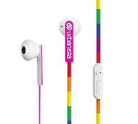 Urbanista Wired Earbuds, Tangle Free USB C Earphones Wired Call-Handling with Microphone, USB Type C Headphones Wired Stereo Input, Button Input with Voice Assistant, San Francisco, Rainbow