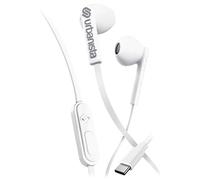 Urbanista Wired Earbuds, Tangle Free USB C Earphones Wired Call-Handling with Microphone, USB Type C Headphones Wired Stereo Input, Button Input with Voice Assistant, San Francisco, White