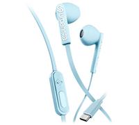 Urbanista Wired Earphones, USB C Tangle Free Calling Management with Microphone, USB Type C Headphones Wired Stereo Input, Button, San Francisco, Skylight Blue, In-Ear