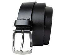 Urbanite Belt - 1.5 Inch Wide Genuine Leather Belt with Nickel-Free Buckle, Black, 38 Inch