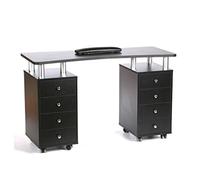 Urbanity Astro Large Professional Nail Station Salon Manicure Nail Polish Table Desk Black