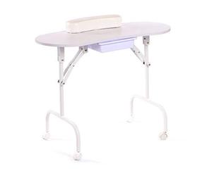 Urbanity portable foldable mobile manicure nail beauty salon table desk white