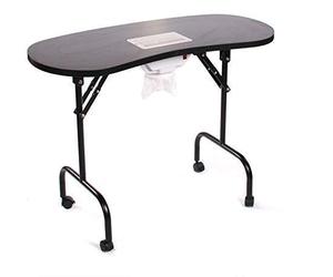 Urbanity Portable Mobile Manicure Nail Salon Table Station With Extractor Fan Dust Collector Black