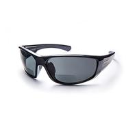 Urbanium Eyewear Model Rio - Sporty Sunglasses in Black - Polarising with Inconspicuous Reading Window at the Bottom of the Lenses Available in Various Strengths, black, +3.00