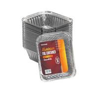 UrbanJungle 30 X Aluminium Foil Trays - Food Containers with Lids - Ideal for Storage, Baking, Roasting, BBQ, Cooking, Meal Prep Tray - Freezer Containers and Disposable Takeaway Containers (M, 30)