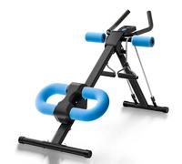 UrbanLuxe Ab Trainer Machine, Adjustable Abdominal Trainers with Display, Foldable Abdominal Workout Equipment with Knee Protection for Home Gym Core Strength Trainer (Blue)