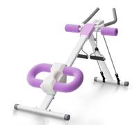 UrbanLuxe Ab Trainer Machine, Adjustable Abdominal Trainers with Display, Foldable Abdominal Workout Equipment with Knee Protection for Home Gym Core Strength Trainer (Purple)