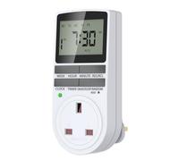 UrbanLuxe Digital Security Timer Plug Socket with 10 ON-Off Programs, Electrical Timer Plug with LCD Display, Security Random Mode, Suitable for Home Appliances (240V/13A/3120W)