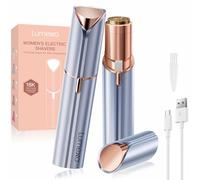 UrbanLuxe Facial Hair Remover Women, Lady Shaver for Women, Rechargeable Hair Remover Painless Face Hair Trimmer for Face Hair, Lips, Peach Fuzz, Bikini Body-Blue
