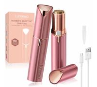 UrbanLuxe Facial Hair Remover Women, Lady Shaver for Women, Rechargeable Hair Remover Painless Face Hair Trimmer for Face Hair, Lips, Peach Fuzz, Bikini Body-Pink