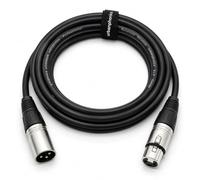 Urbanphonics 8m XLR Microphone Cable | 3-Pin Male to Female Black Mic Lead | 8m balanced XLR microphone cable with 3-pin male and female connectors for compatible microphones, mixers and audio gear.